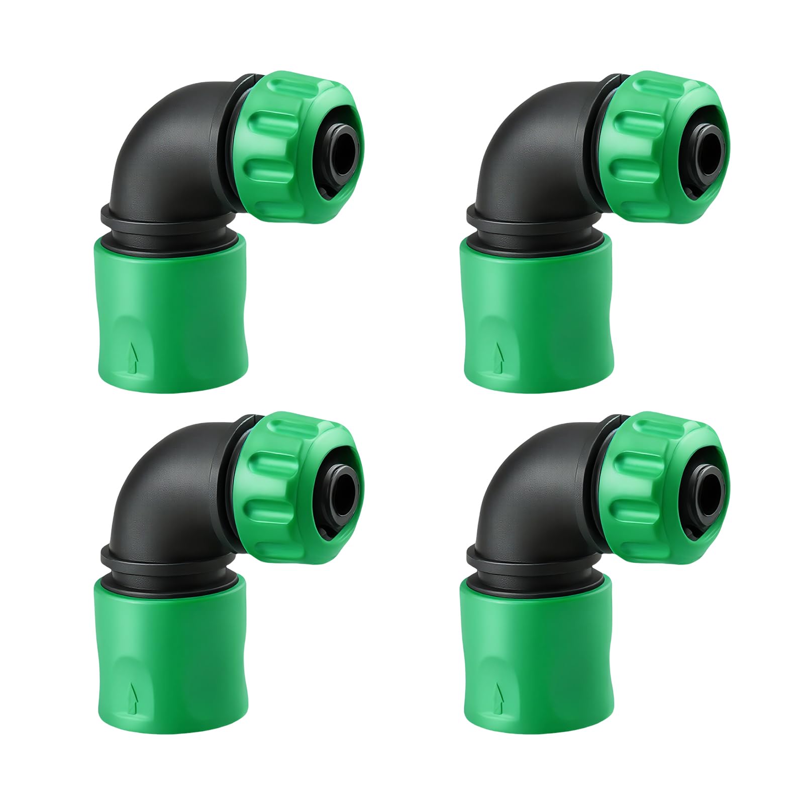 Kalttoy Green Duty Abs 90 Degree Hose Couplers Elbow Joints Fast Release Connectors Suitable For Gardening Water Systems 4 Pack Water Hose Couplers