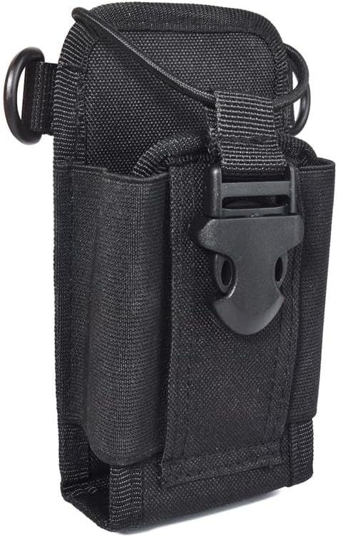 Universal Tactical Radio Molle Pouch with Hook, Compatible with Motorola BaoFeng Kenwood Retevis Yaesu Icom Two-Way Radios, Adjustable Belt/Shoulder Strap Clip for Secure Carry