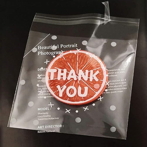 Miniatura 4 de 200 bolsas de celofán autoadhesivas con puntos blancos, bolsa de galletas, bolsa de recuerdo de fiesta para panadería, dulces, galletas (5.5 x 5.5