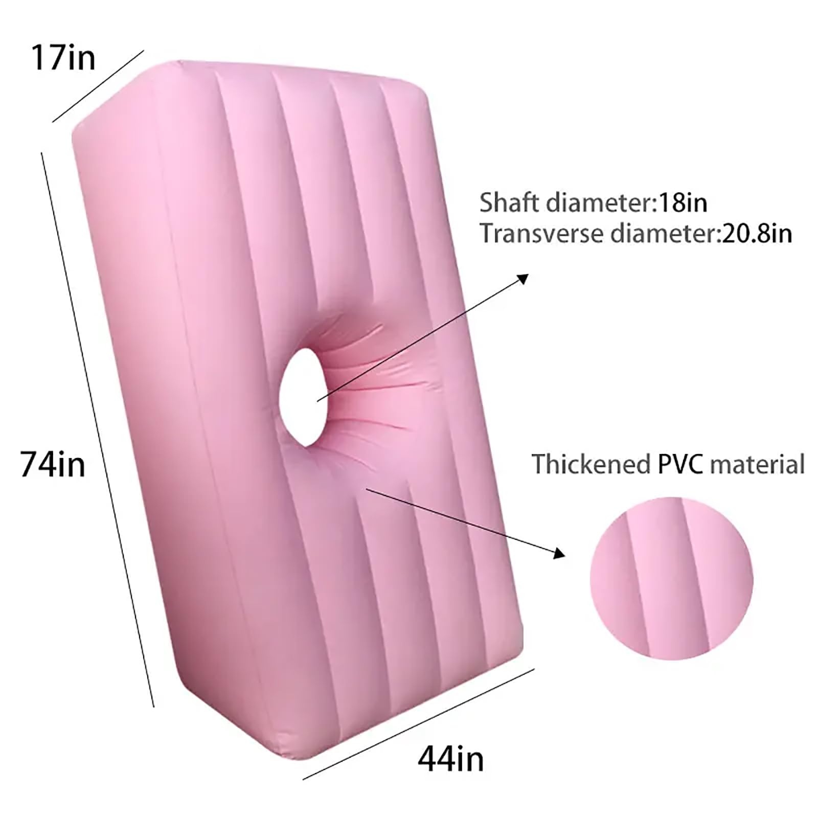 Matelas gonflable BBL, oreiller de lit post-chirurgie avec trou design, matériau PVC durable, pliable pour la récupération et un sommeil confortable