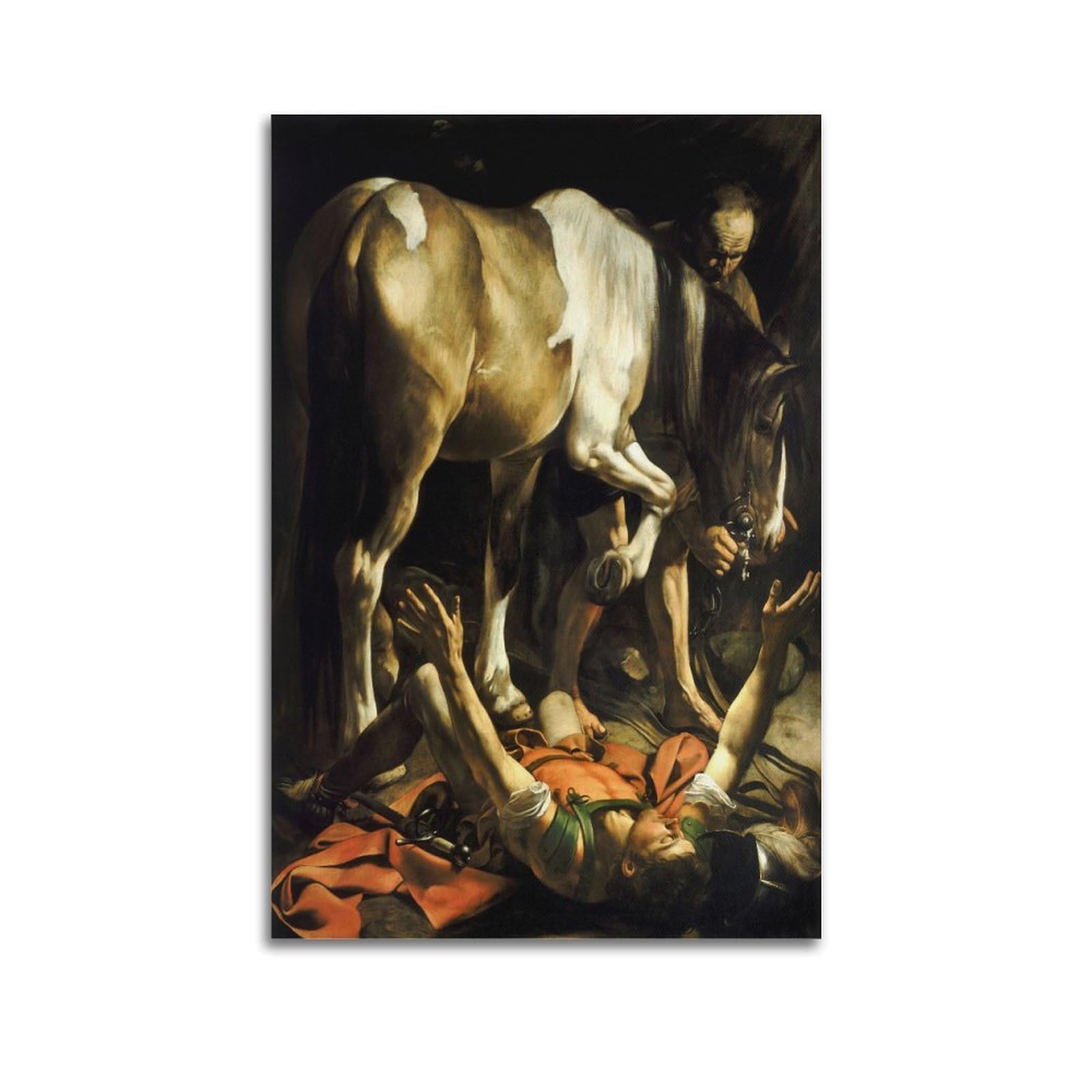 Lienzo de Caravaggio: póster de San Pablo en el camino a Damasco para decoración de pared 40x60 6