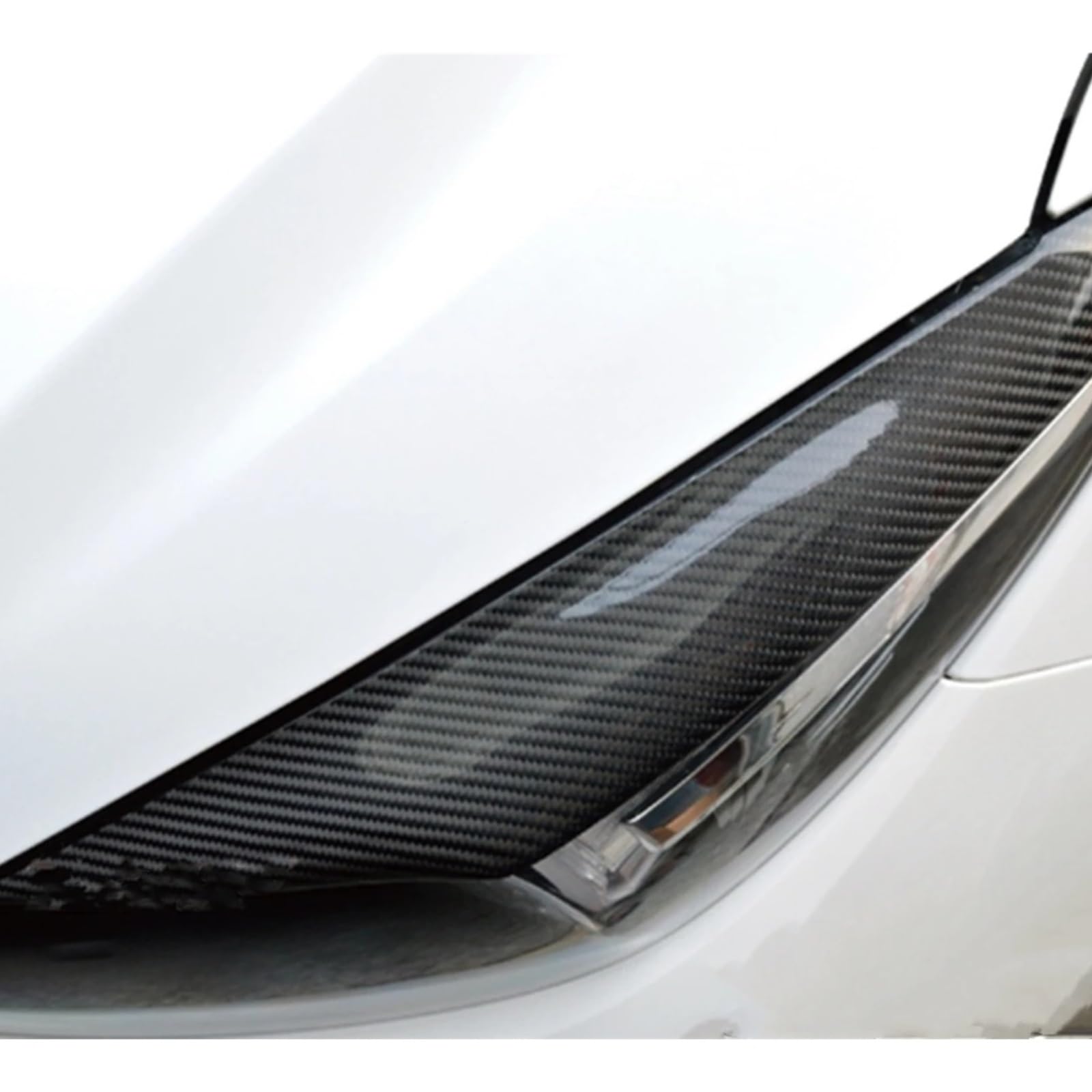 Naklejka na przedni reflektor z włókna węglowego, osłona na brwi, wykończenie powieki reflektora, Compatible With Mazdy, 3 Axela 2017-2018