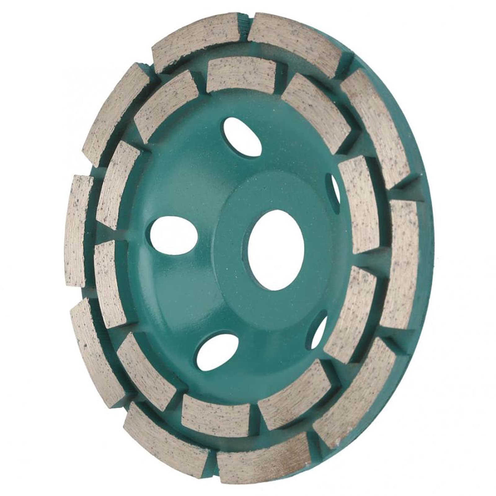 Mola per Lucidare, Disco da Taglio a Segmenti per Mola a Tazza Diamantata a Doppia da 5" 125 X 22,2 Mm 12 Segmenti per Calcestruzzo a Turbo per Carichi Pesanti