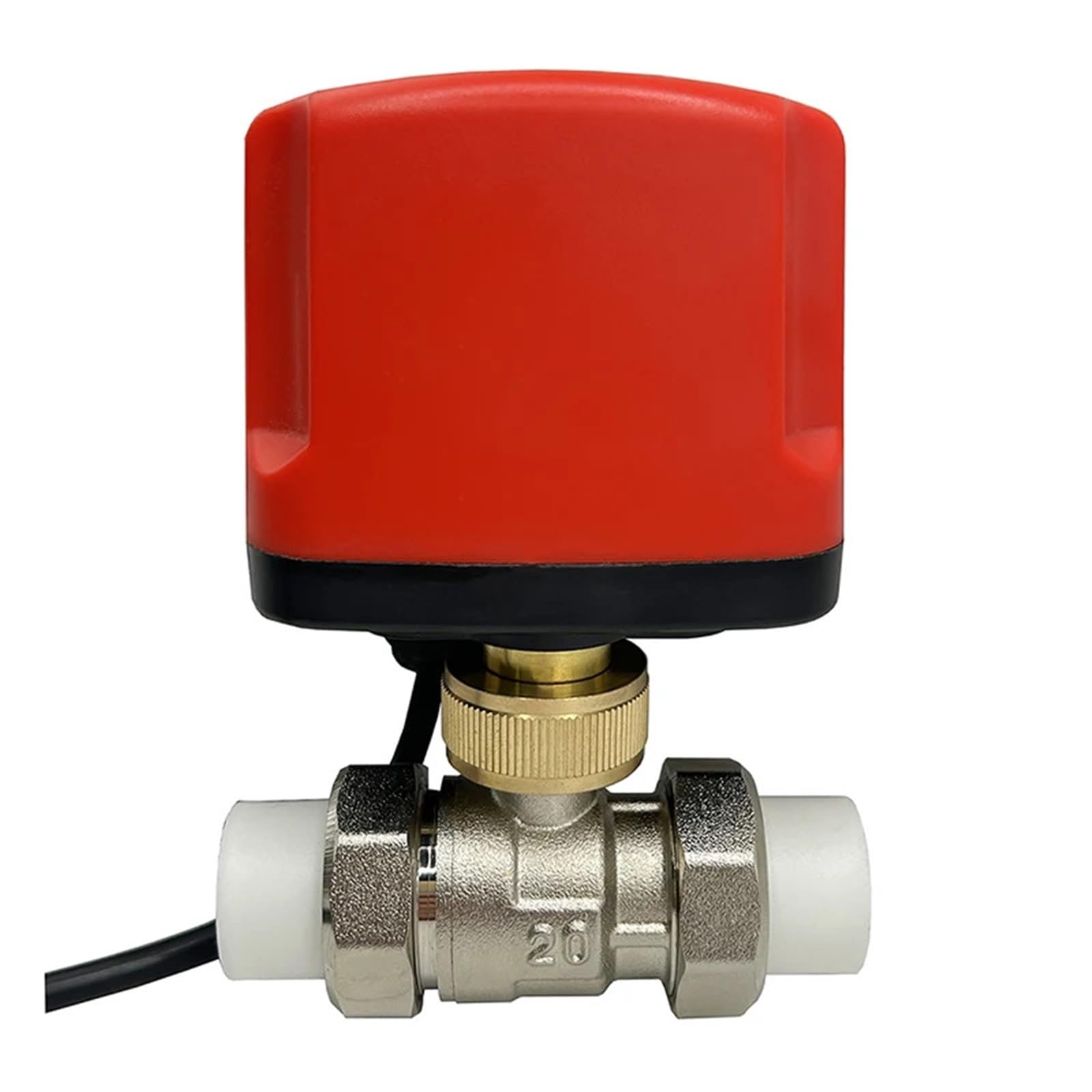 KKCZOFMJ PPR20/25/32/40/50 PPR Motorized Ball Valve Hot Melt Double Union 2-Wire/3-Wire Waterproof IP65 Electric Water Valve 220V AC(220VAC-CR03,PPR25)