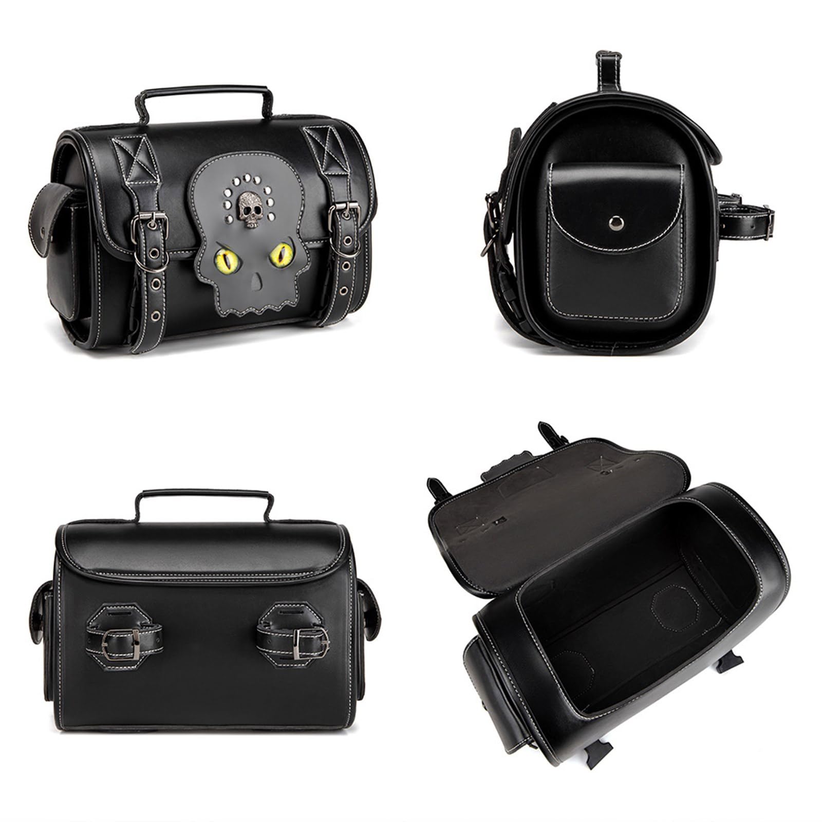 Retro Ridings Taschen Werkzeug Veranstalter Motorradwerkzeug Mit Einfacher Installation Und Bequemes Tragen Für Reisen Geräumiger Motorradbeutel