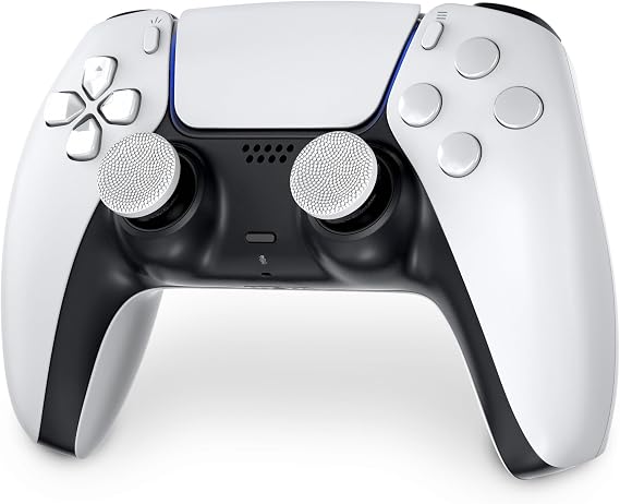 KontrolFreek Clutch for PlayStation 5 (PS5) and PlayStation 4 (PS4) Controller | Performance Thumbsticks | 2 Low-Rise Concave | Black & White