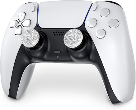 KontrolFreek Clutch for PlayStation 5 (PS5) and PlayStation 4 (PS4) Controller | Performance Thumbsticks | 2 Low-Rise Concave | Black & White