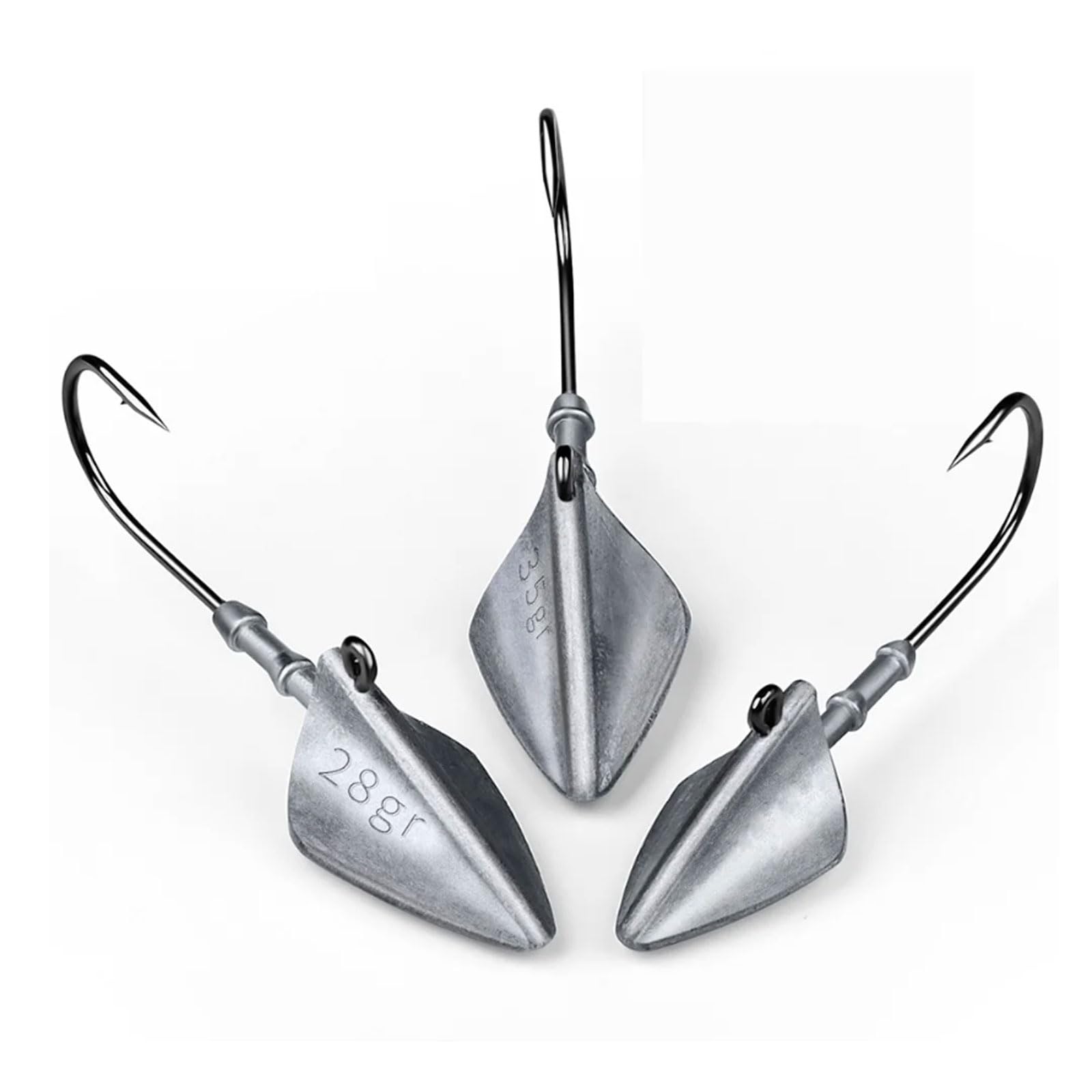 Anzuelos, Anzuelos de Pesca (5 Unidades) con Cabeza plomada Tipo dardo, anzuelos for señuelos Gusano, Blandos, Cebo Artificial, Aparejos for(21g)