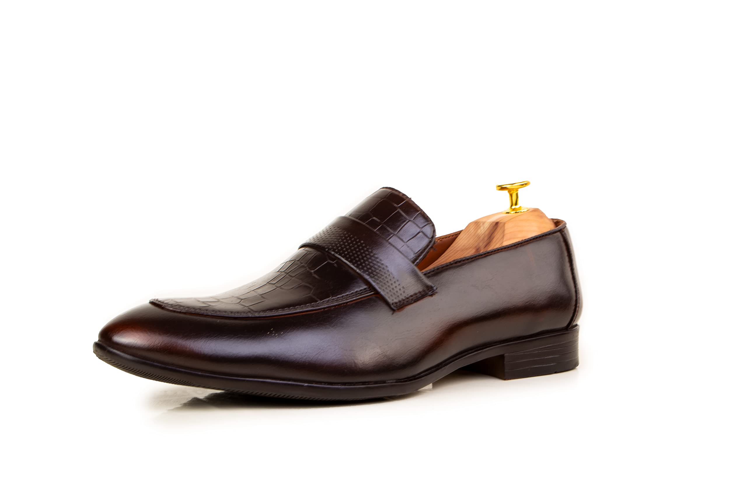 CLIFF FJORD Cohen Mens Faux Leather Formal Moccasin | Bespoke Slip On Shoes Without Lace/Loafer | Italian Finish (Tan, Numeric_10) (B09VZRF15H) Amazon Price History, Amazon Price Tracker