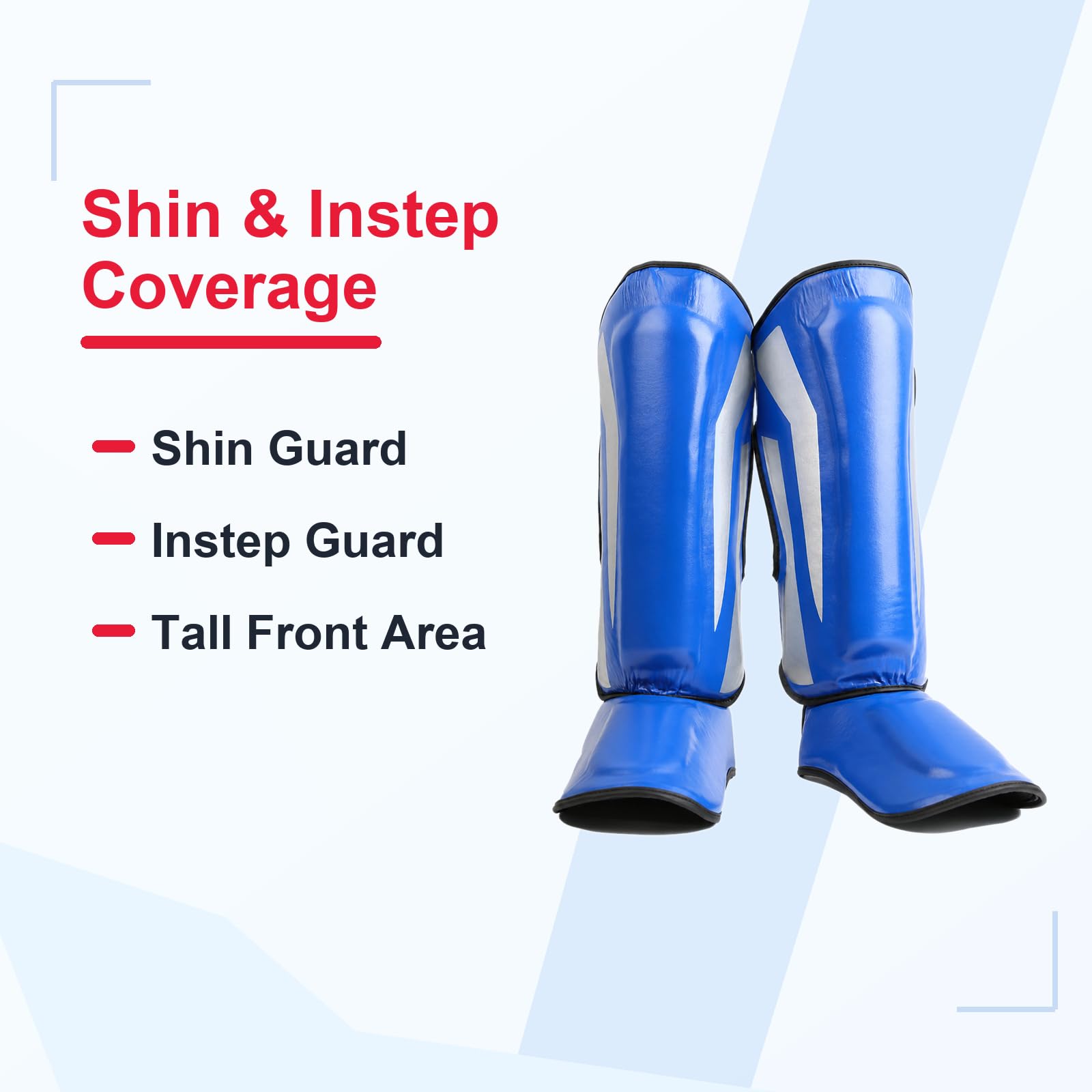 Piedi Protezione Shin Guard,Parastinchi Muay Thai,Parastinchi per Arti Marziali,Regolabili,Comodo,Traspirante,per Boxe,Taekwondo,Muay Thai,Kickboxing,Sport da Combattimento