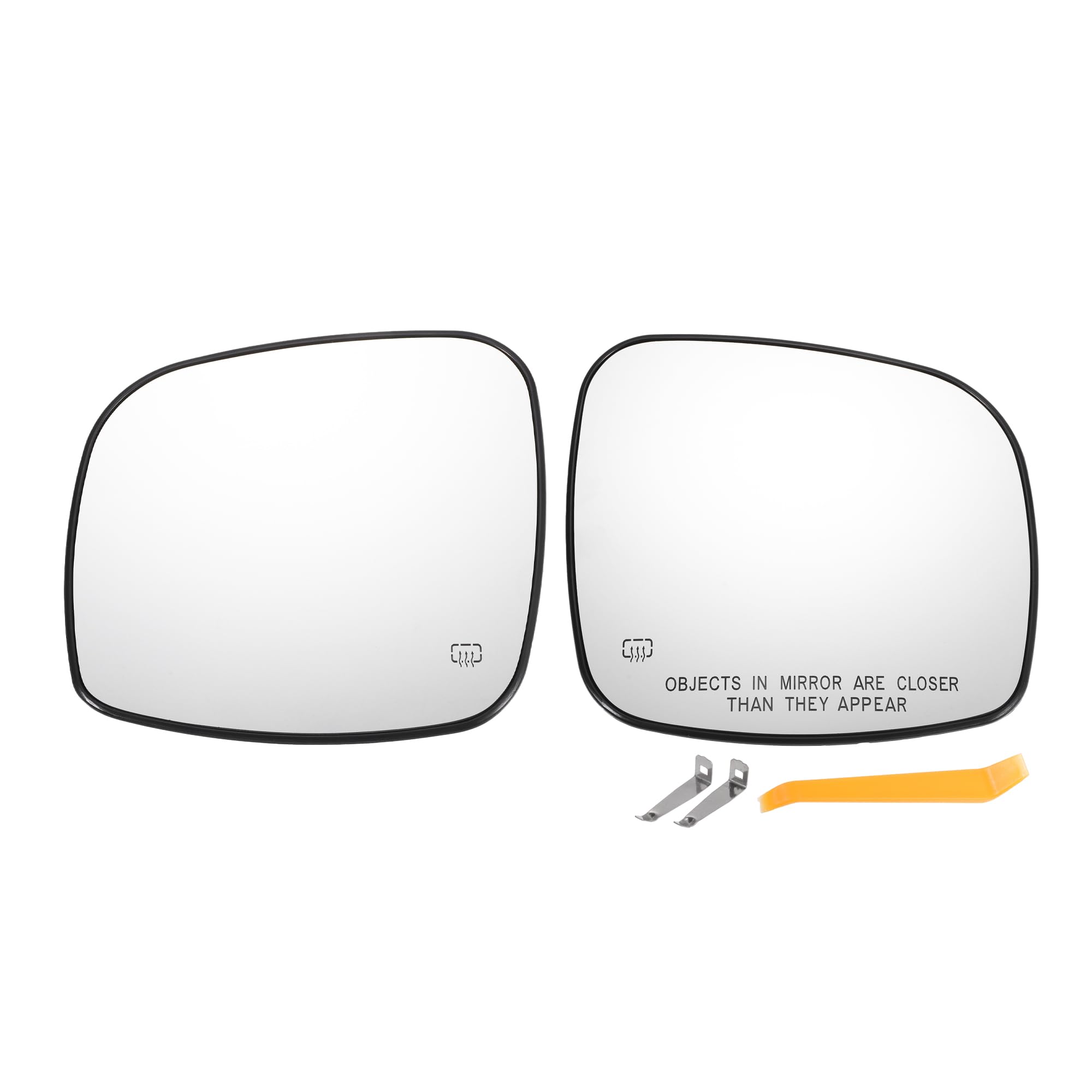 QUARKZMAN Espejos Retrovisores Para Chrysler Town & Country 08-16 1 Par | Cristal Real, Izquierdo Y Derecho, Calefactado, Eléctrico, 2 Pines, Para Dodge Grand Caravan 08-20, Para Ram C/V 12-15