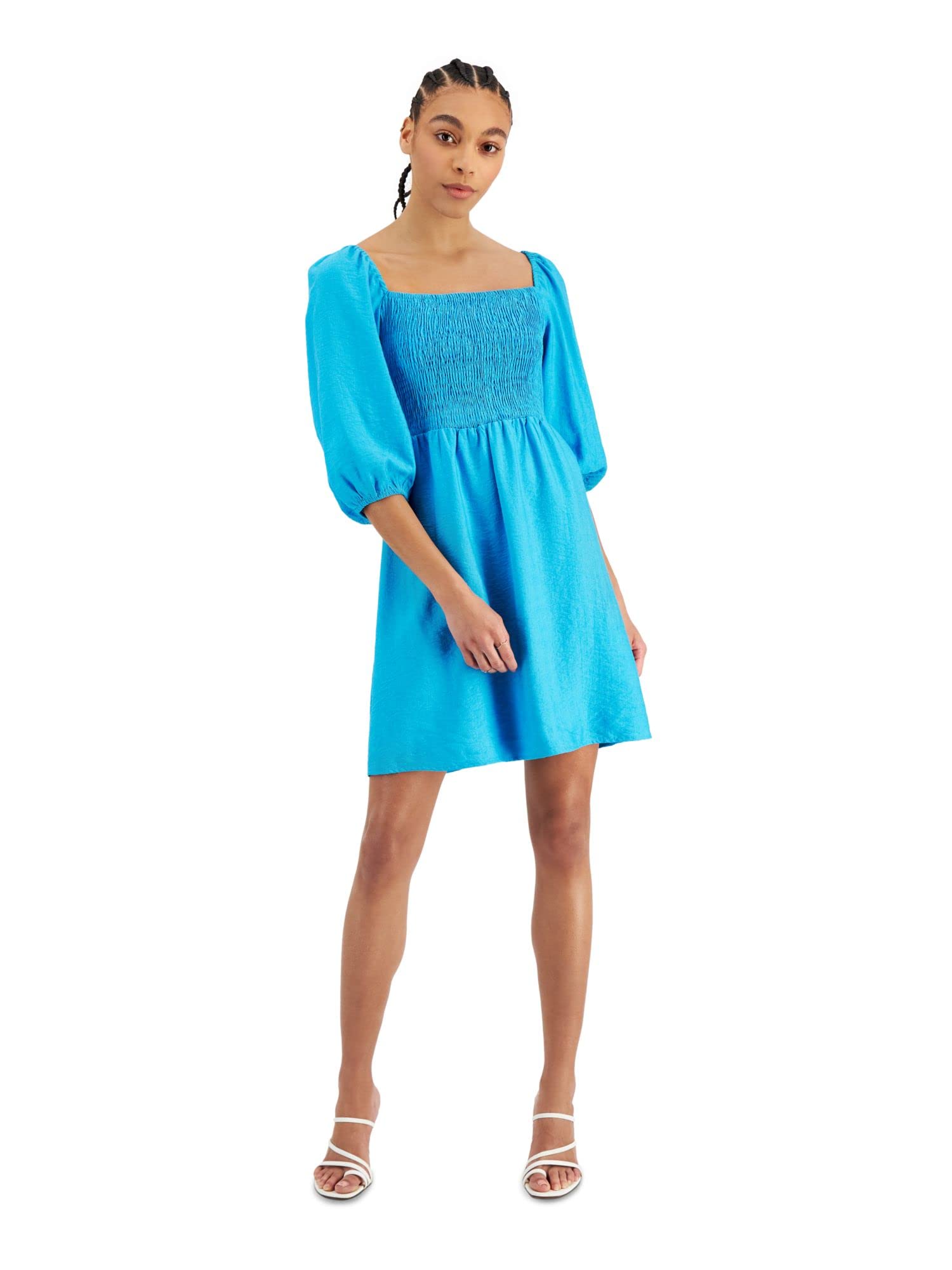 Bar IIIbar III Womens Smocked Knee-Length Shift Dress