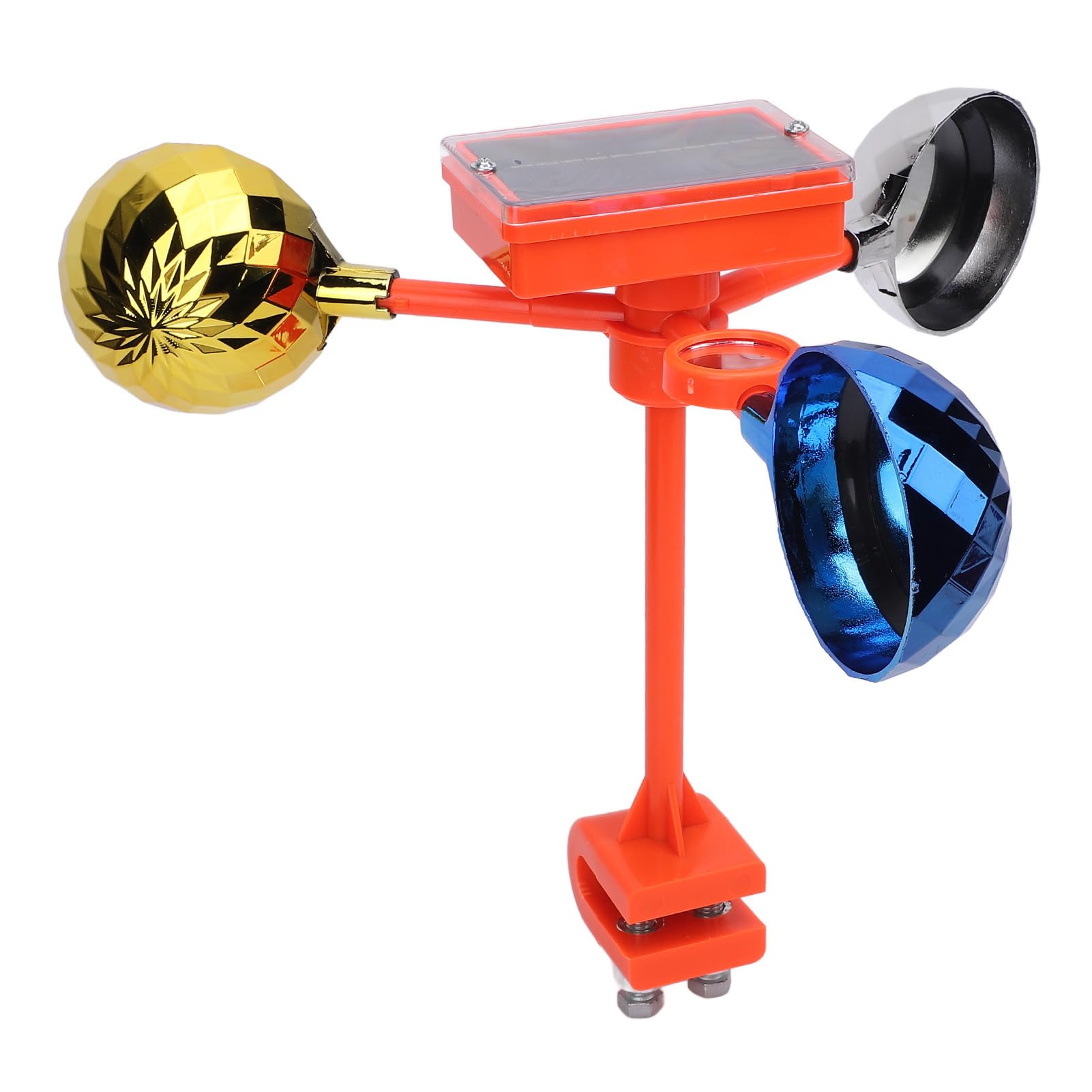 Disposente Reflectante de Pájaros Dispositivo de Viento Rotación de Viento 360 ° Prismos Reflectantes de Voz Solar Disuasa de Aves Fáciles Fácil para Control