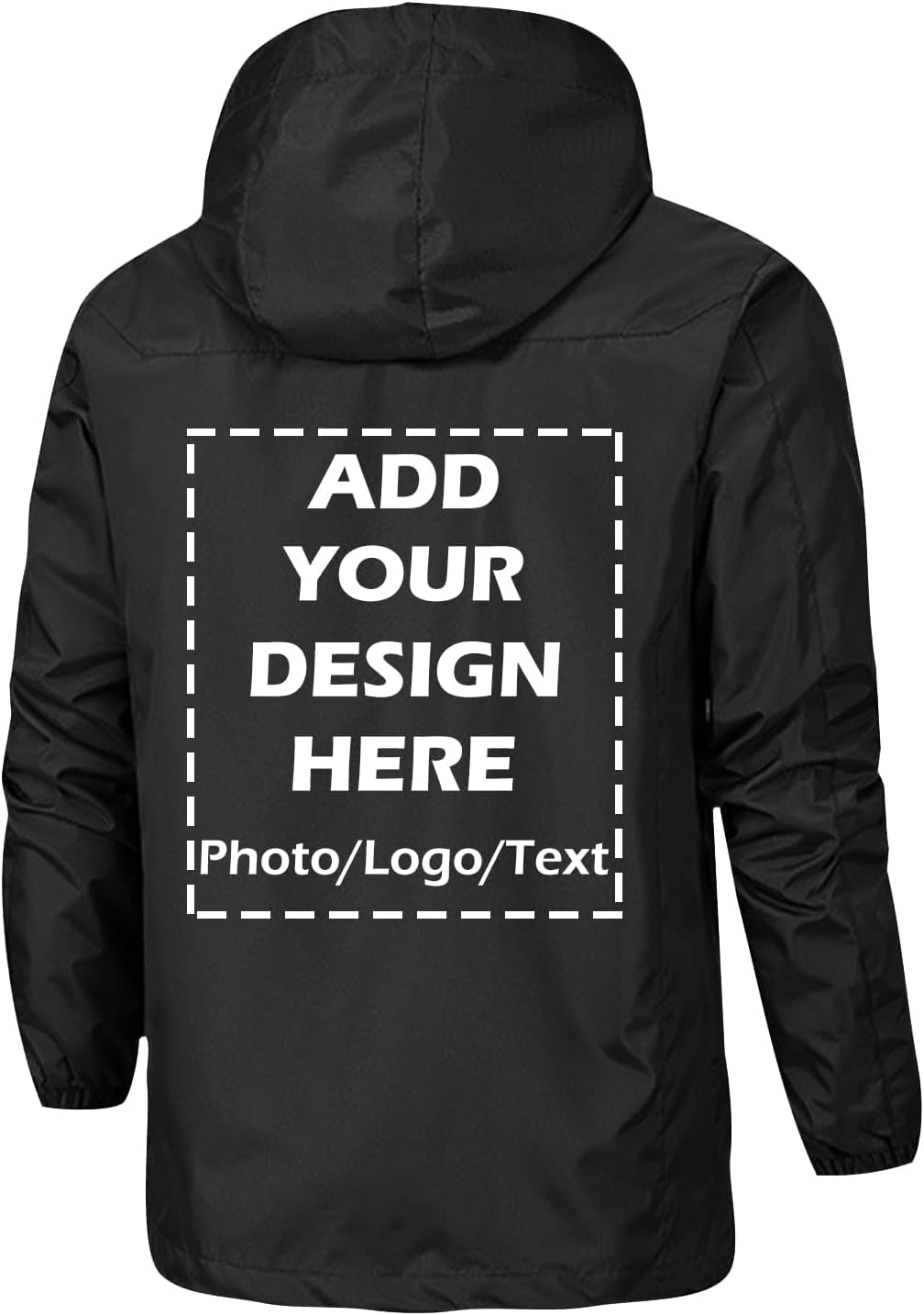 Custom Waterproof Jacket for Men Lightweight Windbreaker Rain Coat with Hood Add Your Logo - Image 3