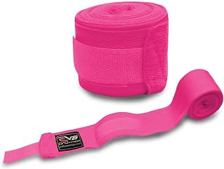EVO Fitness Ladies Pink Boxing Hand Wraps Inner Gloves Elasticated Bandages Women MMA Martial Arts Girls Protector Mitts Muay Thai Kick Boxing Training