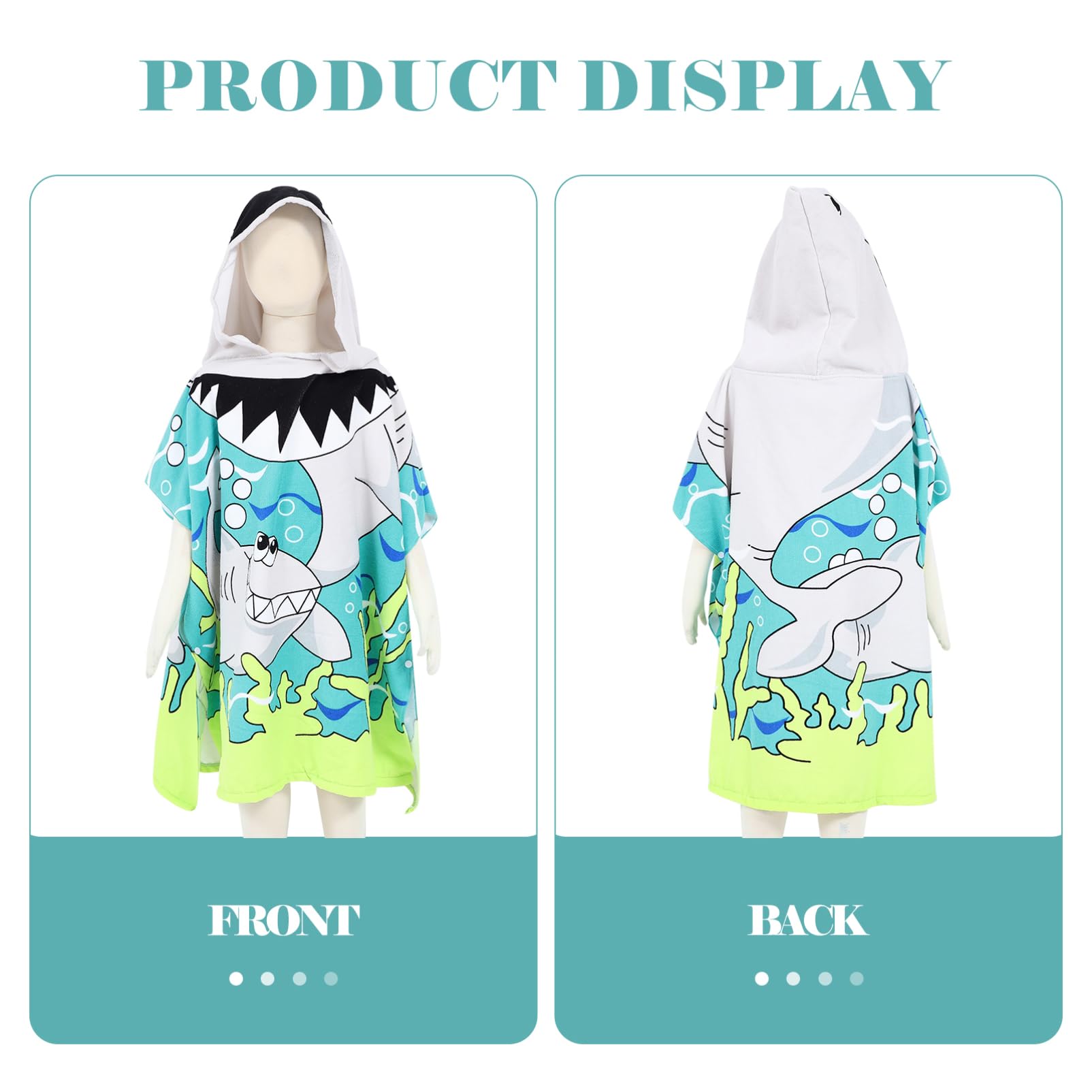 BESTonZON 4piezas Toalla con Capucha para y Absorbente para Piscina y Playa Diseño De para Cumpleaños y