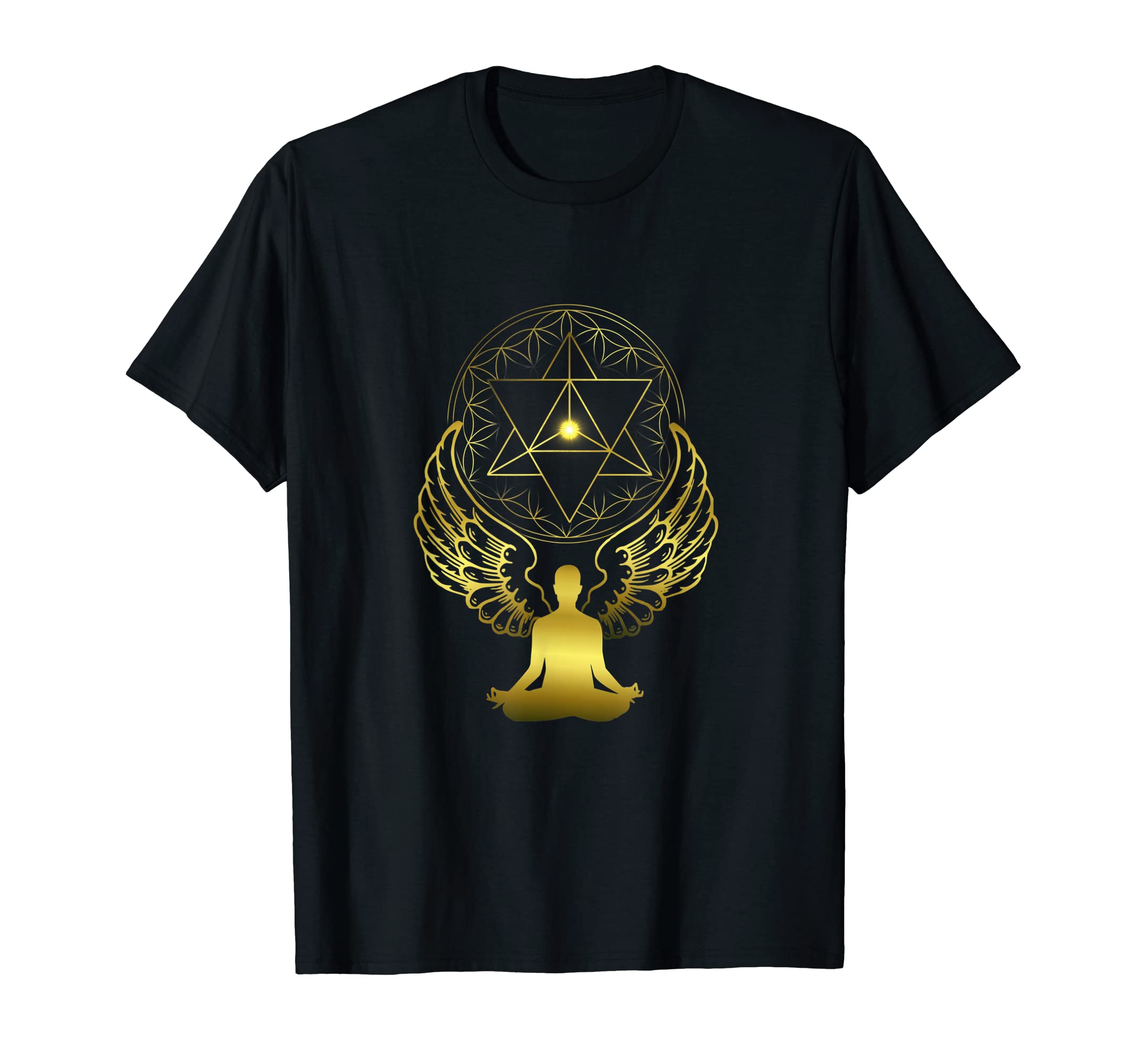 Sacred GeometryMerkaba Star Meditation Sacred Geometry Mandala T-Shirt