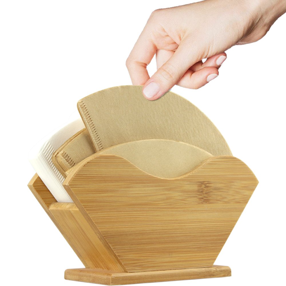 Buy Unibene Bamboo Coffee Filter Holder, Renewable Stand Container