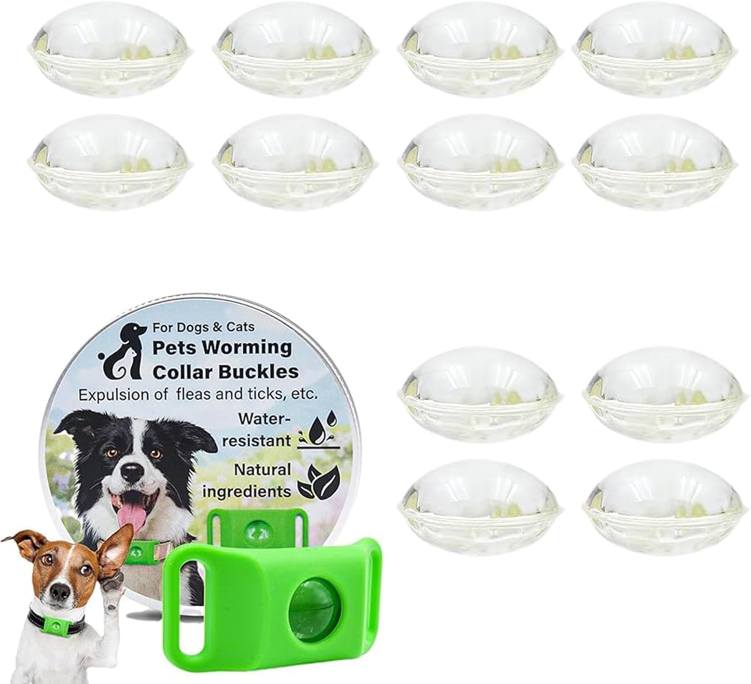 Collares Protectores para Perros – Barrera Natural contra Garrapatas y Pulgas – con Aceites Esenciales – Diseño Flexible,Style 3