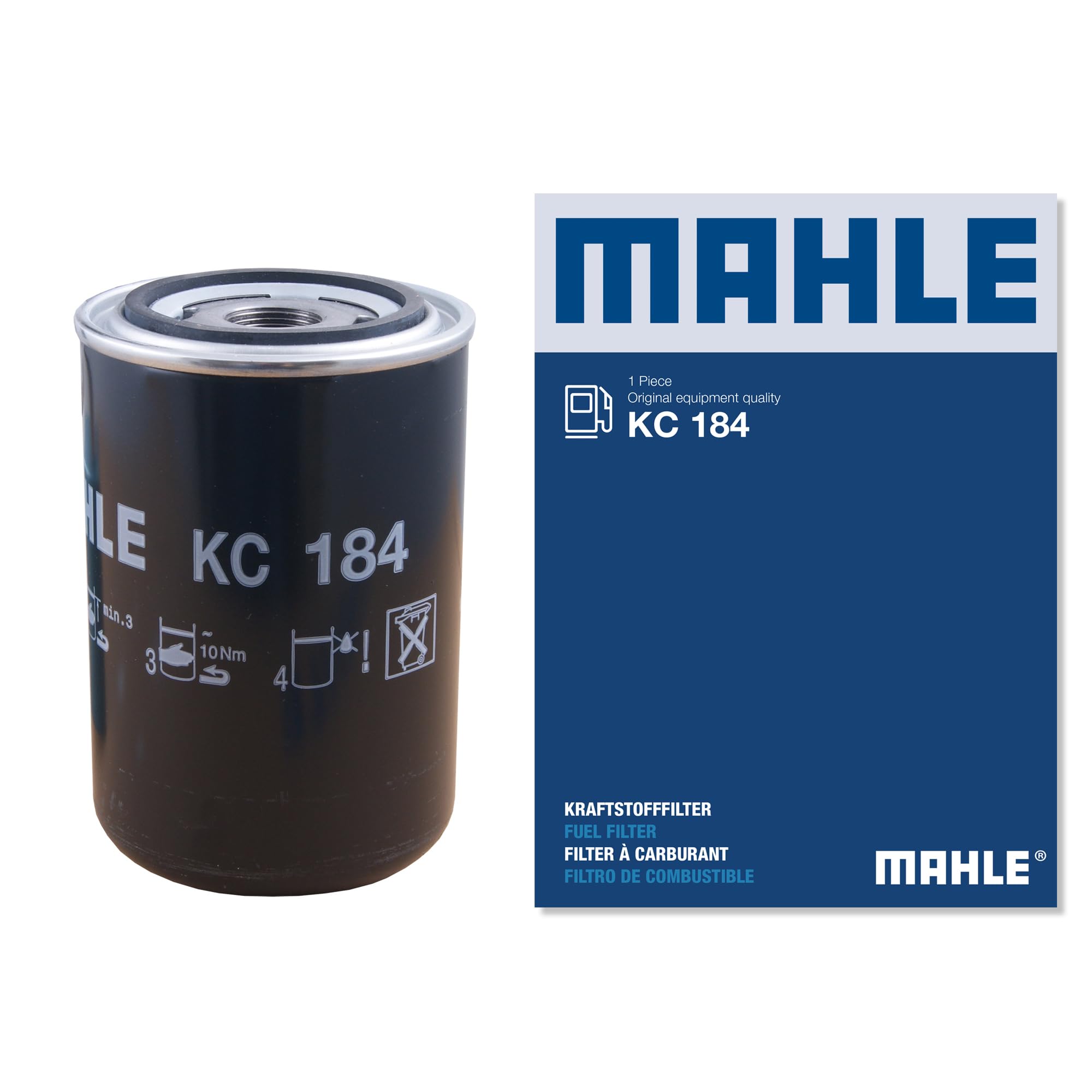 MAHLE KC187 Fuel Filter 93.5mm Diameter 210.1mm Height Service Fits IVECO