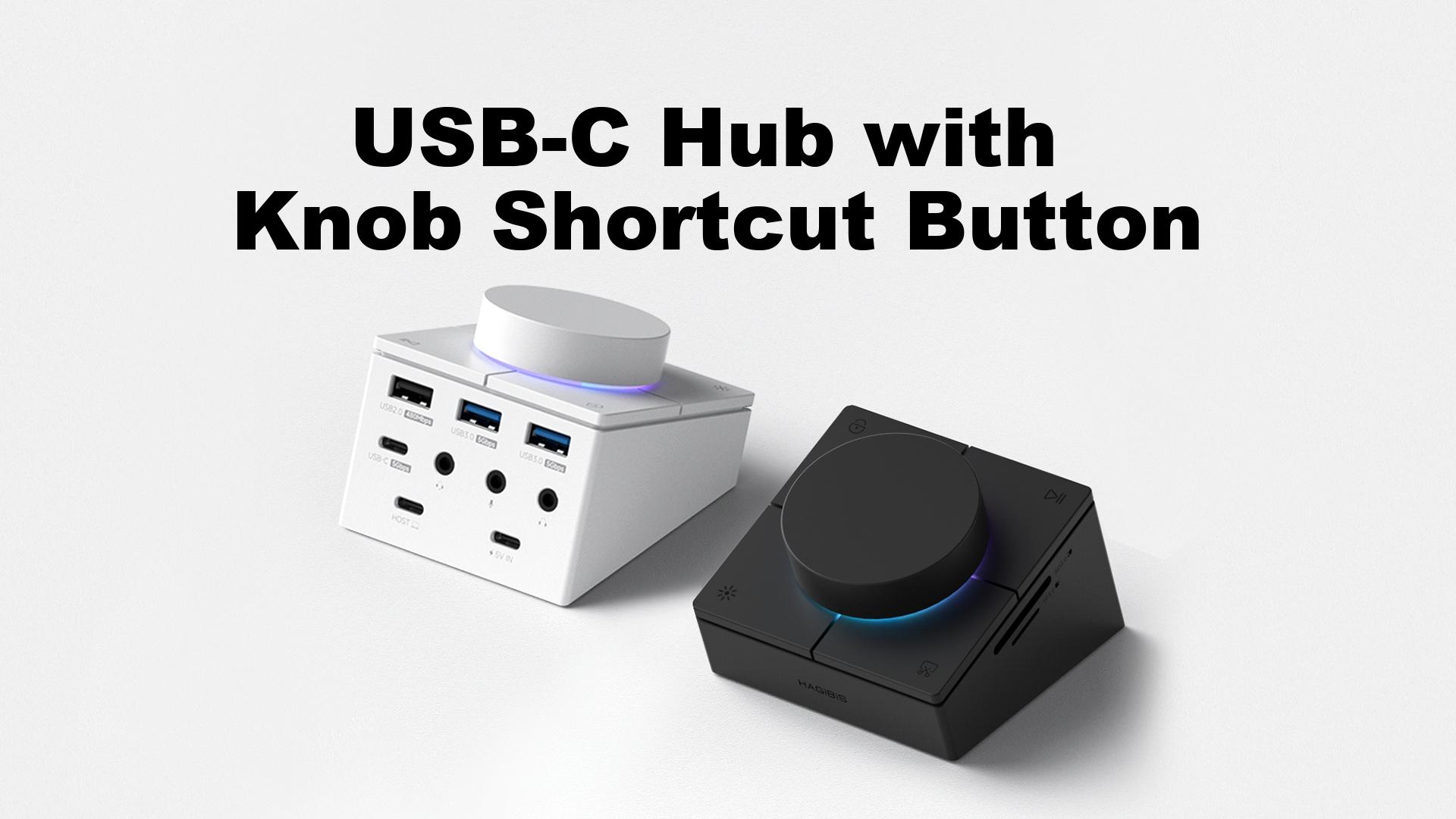 Amazon.com: Hagibis Knob USB C Hub with Shortcut Buttons, RGB Type
