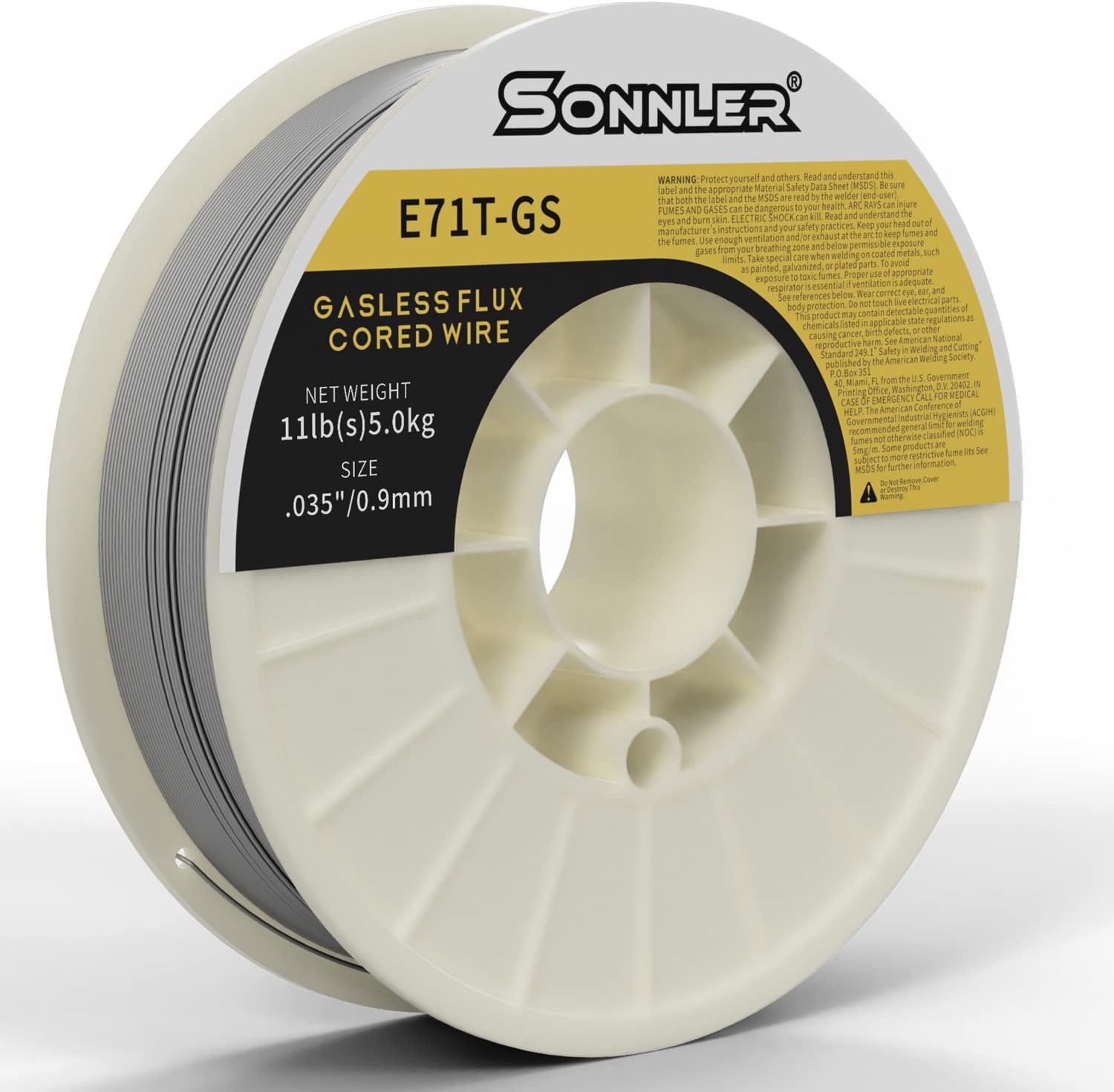 11Pound .035 Flux Core Welding Wire, E71TGS Mig Welding Wire, Low