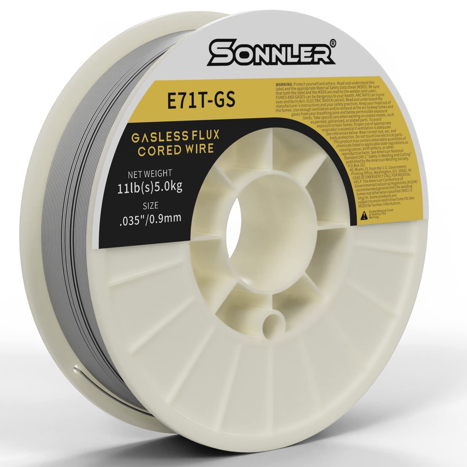 11Pound .035 Flux Core Welding Wire, E71TGS Mig Welding Wire, Low
