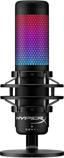 HyperX Quadcast S RGB USB Condenser Omnidirectional Microphone for Pc, Ps4 and Mac, Gaming, Streaming, Podcasts, Twitch, YouTube, Discord…