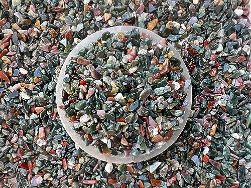 Image of GAF TREASURES 2 oz Lot Natural Semi Tumbled Gemstone Chips, Crushed Mini Crystals, Undrilled Crystal Chips (Fancy Jasper)