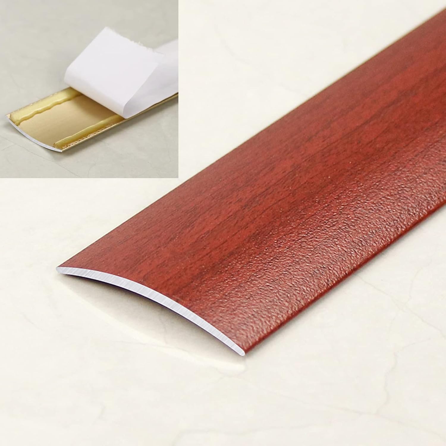BABYCE Floor Transition Strip Floor Divider Strip, Self-Adhesive Transition Strips Tiles to Laminate,4cm Wide Wood Look Aluminum Door Threshold Bar,Can Be Cut (Color : Style10)