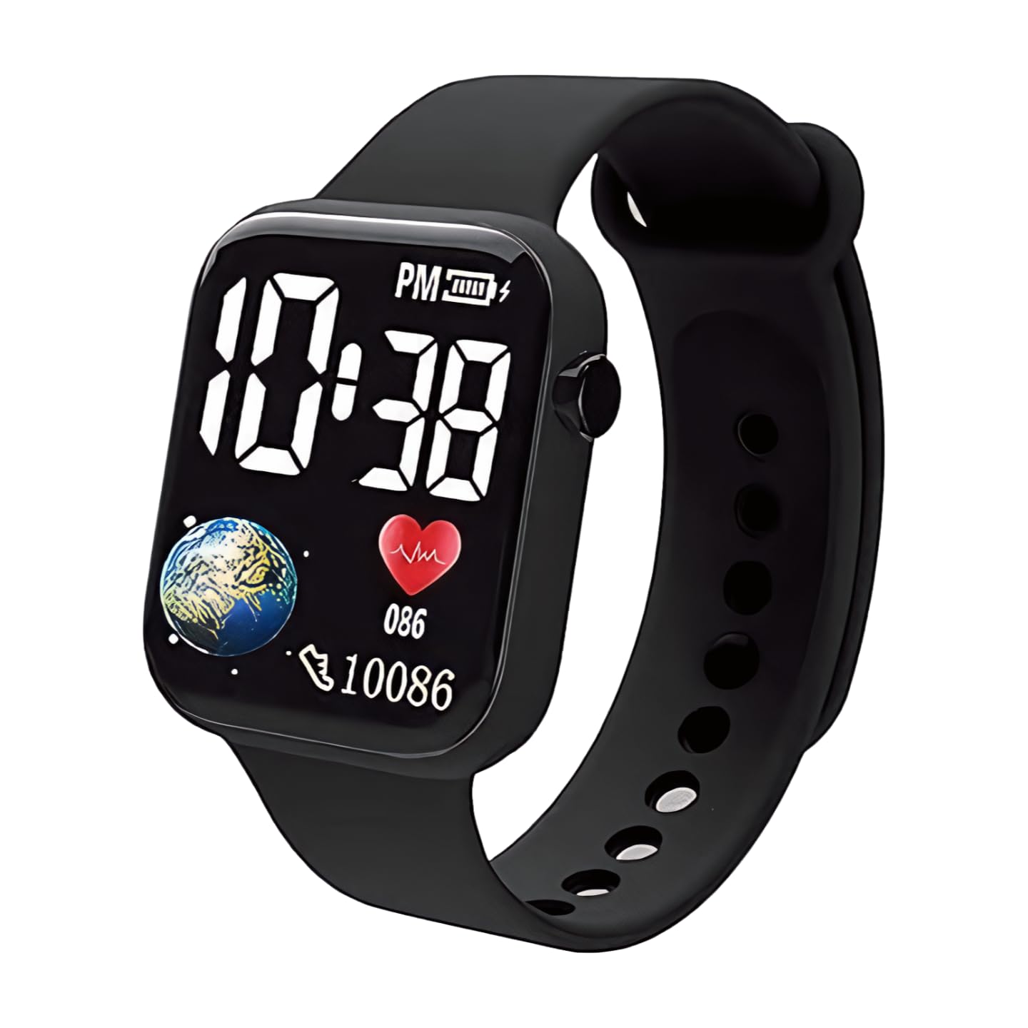 ALNA-TURA Luminous LED Display Fashionable Children Kids Digital Watches Waterproof Sports Square Electronic Led Watch for Kids, Boy & Baby Girls-Digital Watch for Kids - (Black, Pack of 1) (B0CJ5K7JJM) Amazon Price History, Amazon Price Tracker