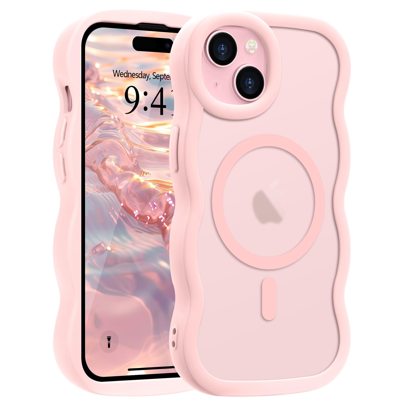 Amazon.com: Pepmune for iPhone 15 Case, Curly Wavy Frame Hard
