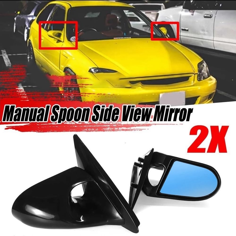 Amazon | 車外バックミラーアセンブリ シビック EG 2Dr 1992-1995 手動 