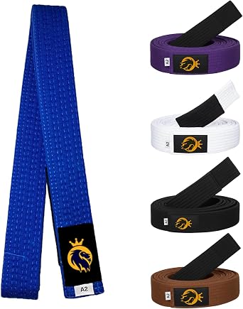 BJJ Belt for Men & Women - IBJJF Approved Brazilian Jiu Jitsu Belt with Ranking Stripes, Durable JiuJitsu Belt