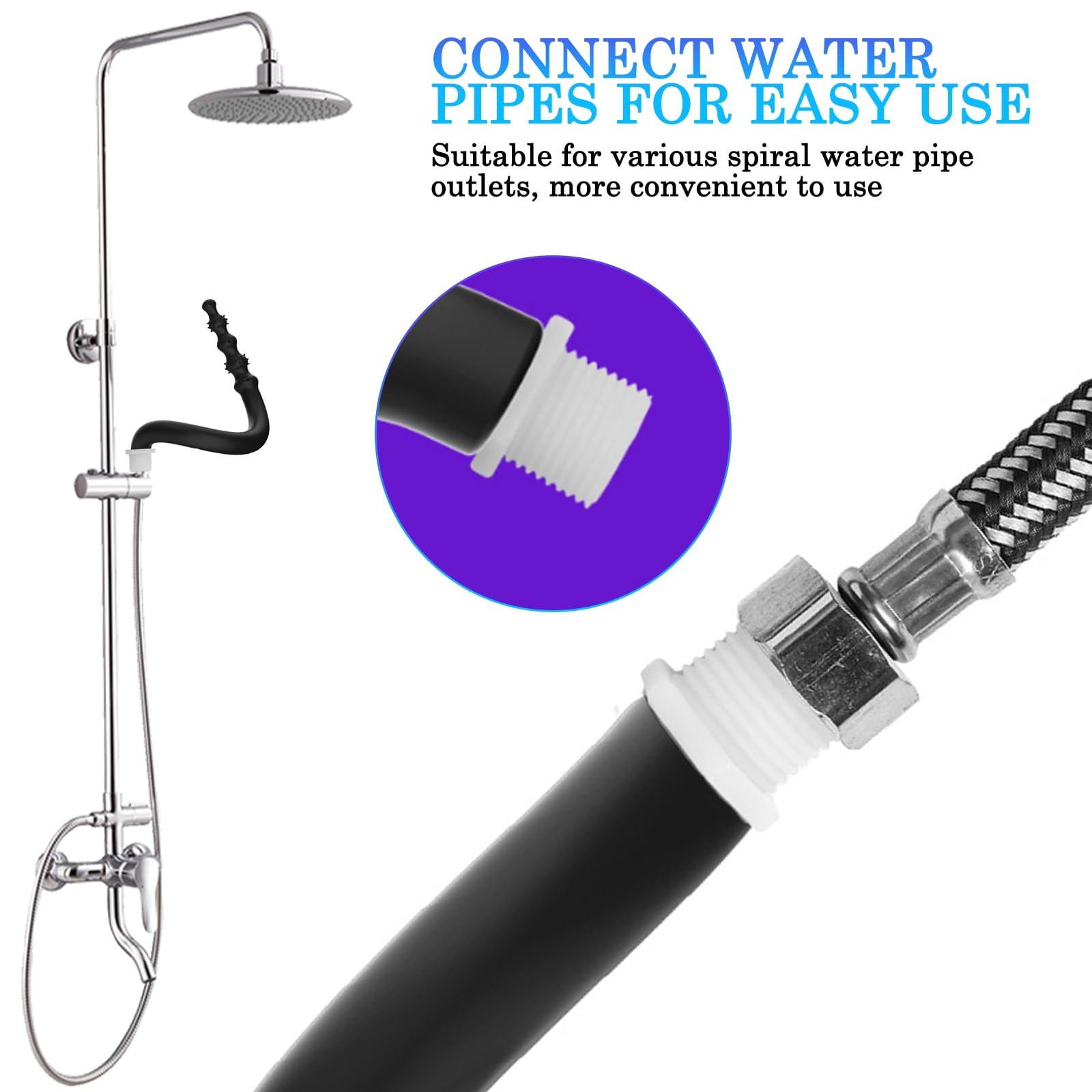 BDSMJOY Doccia clistere anale Cleaner in silicone, Tubo flessibile per clistere con Particelle di massaggio, Plug Anale Butt Plug Sexytoysys Donne Uomo (L)
