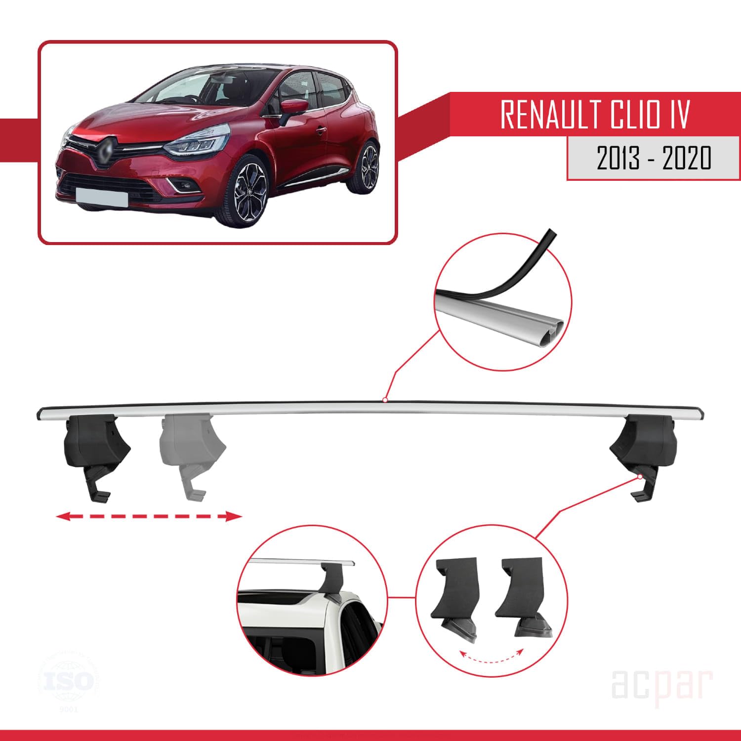 Barre da Tetto Portabagagli Portatutto per tutte le auto in Acciaio e