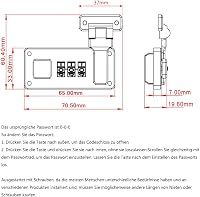 YUEHUA 2 db-os Bronz Számzáras Bőrönd Lakat Szett - 3 Számjegyű Kombinációs Zár Utazótáskához, Bőröndhöz, Szerszámosládához - Krómozott Acél 2