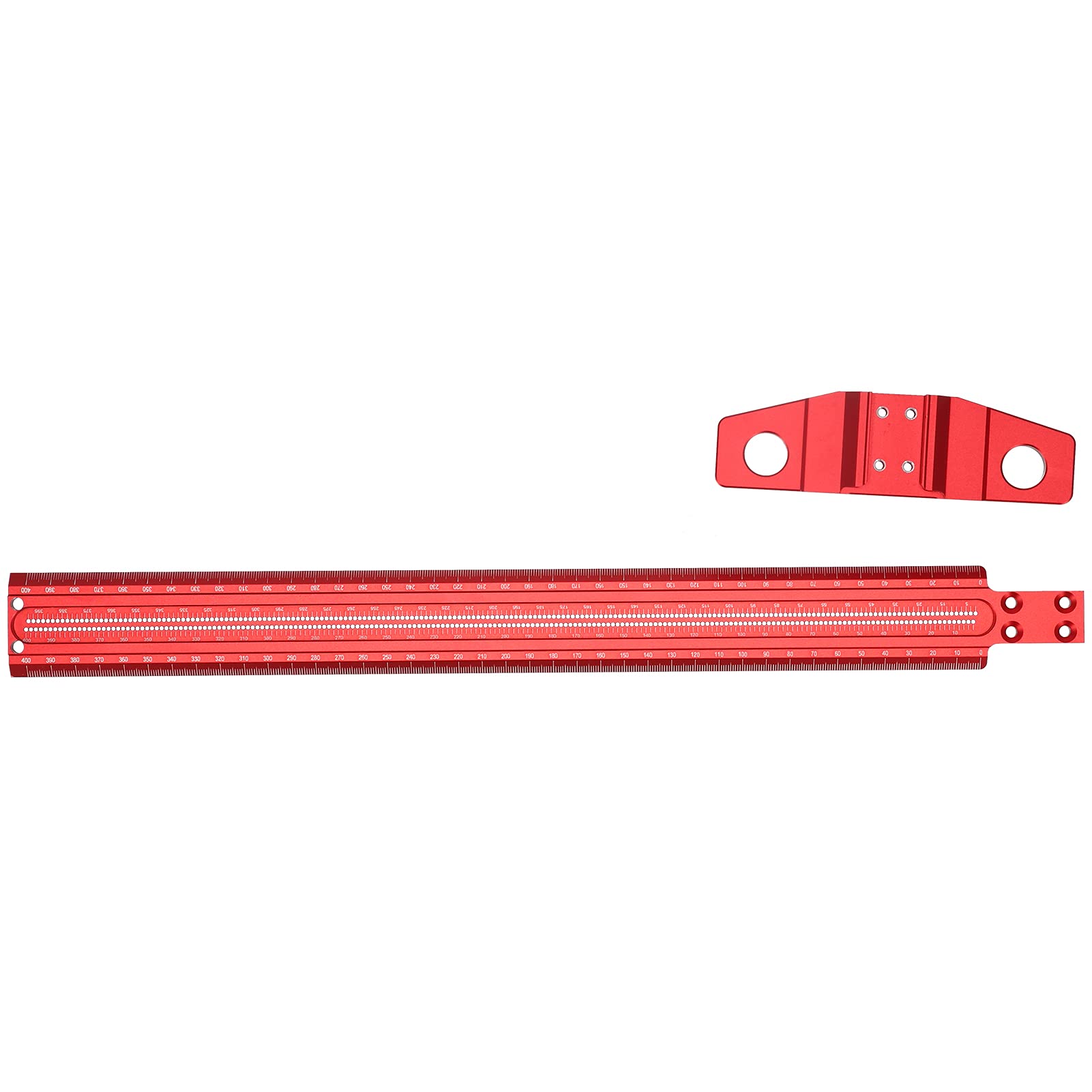 Righello a Squadra con Piano Posteriore Rimovibile, Materiale in Lega di Alluminio, precisione di 1 mm per carpenteria e Disegno Artistico, Include lancetta ad Angolo retto