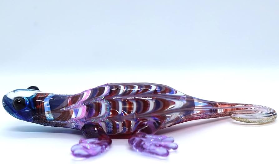 ヤモリの置物　ガラス製 ヤモリの置物 ガラス製