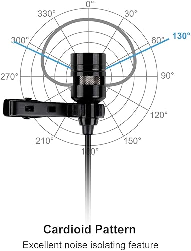 Miniatura 4 de FIFINE Micrófono de solapa Lavalier USB, condensador cardioide con clip, micrófono USB Plug and Play con tarjeta de sonido para PC y Mac-K053