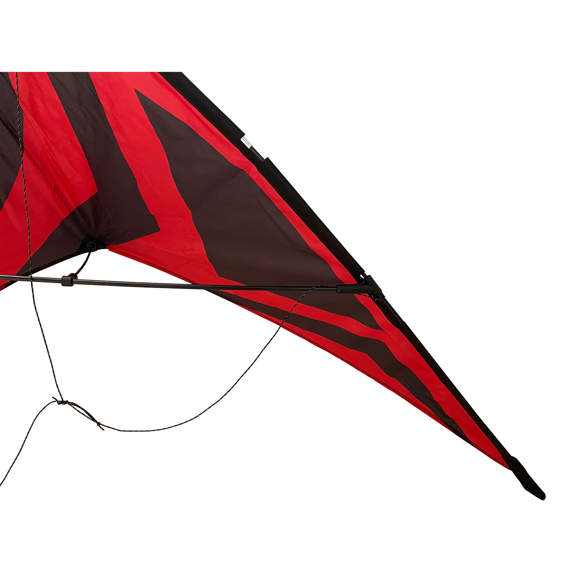 Cerf-volant acrobatique double ligne, design rouge et noir, envergure de 154,9 cm, cerf-volant de sport de plein air pour adultes, polyester indéchirable, facile à voler pour s'amuser à la plage en