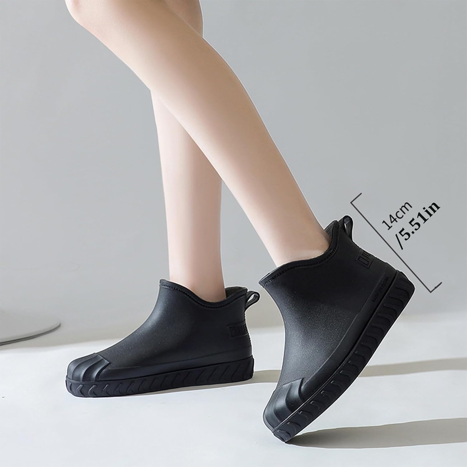 Women's Garden Rain Boots Waterproof Pull On Rubber Ankle Boots