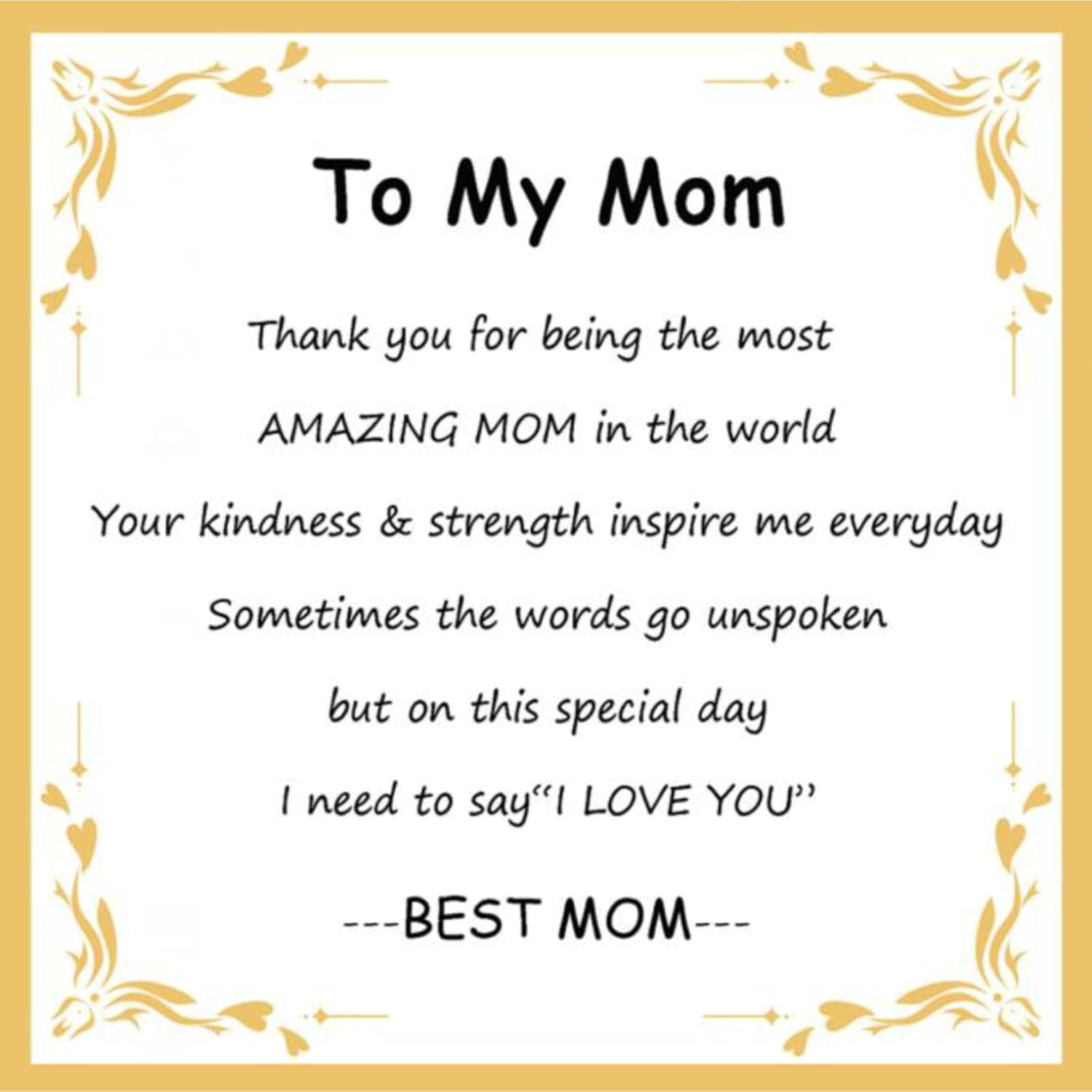 MILAKOO Gold Stainless Steel Bracelet for Women Oval Bangle To My Mom Card Motivational Unique Gifts - Image 2