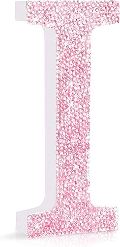 Miniatura 8 de Letras colgantes de diamantes de cristal de 5.7 pulgadas para decoración de pared, letras de manualidades con tornillos y ganchos, decoración de