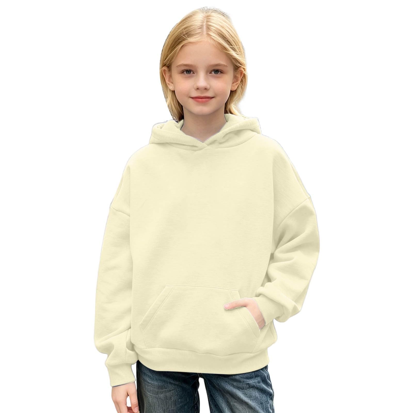 Genérico Sudadera con Capucha para niñas y niños, con de ángel, Holgada, raglán, Manga Larga, Sudadera Cordon para Otoño Invierno Cómoda Transpirable Deportes