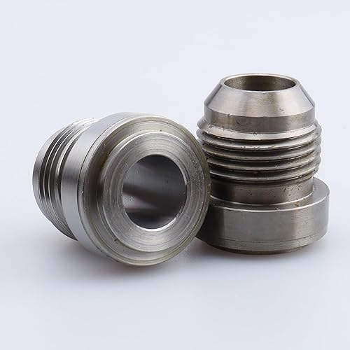 Miniatura 7 de AC PERFORMANCE 6AN - Soldadura macho de acero AN6-6 AN (916-18), accesorio de tanque de combustible soldable, natural, paquete de 2