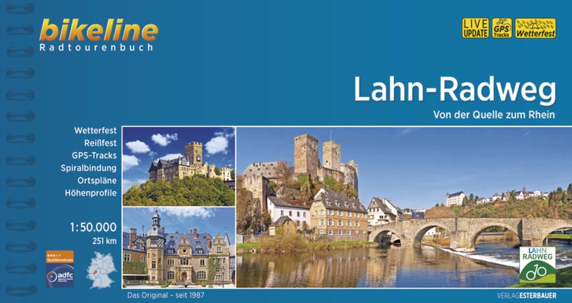 Lahntal Radweg von der Quelle zum Rhein: Von der Quelle zum Rhein. 251 km, 1:50.000, wetterfest/reißfest, GPS-Tracks Download, LiveUpdate (Radtourenbücher)