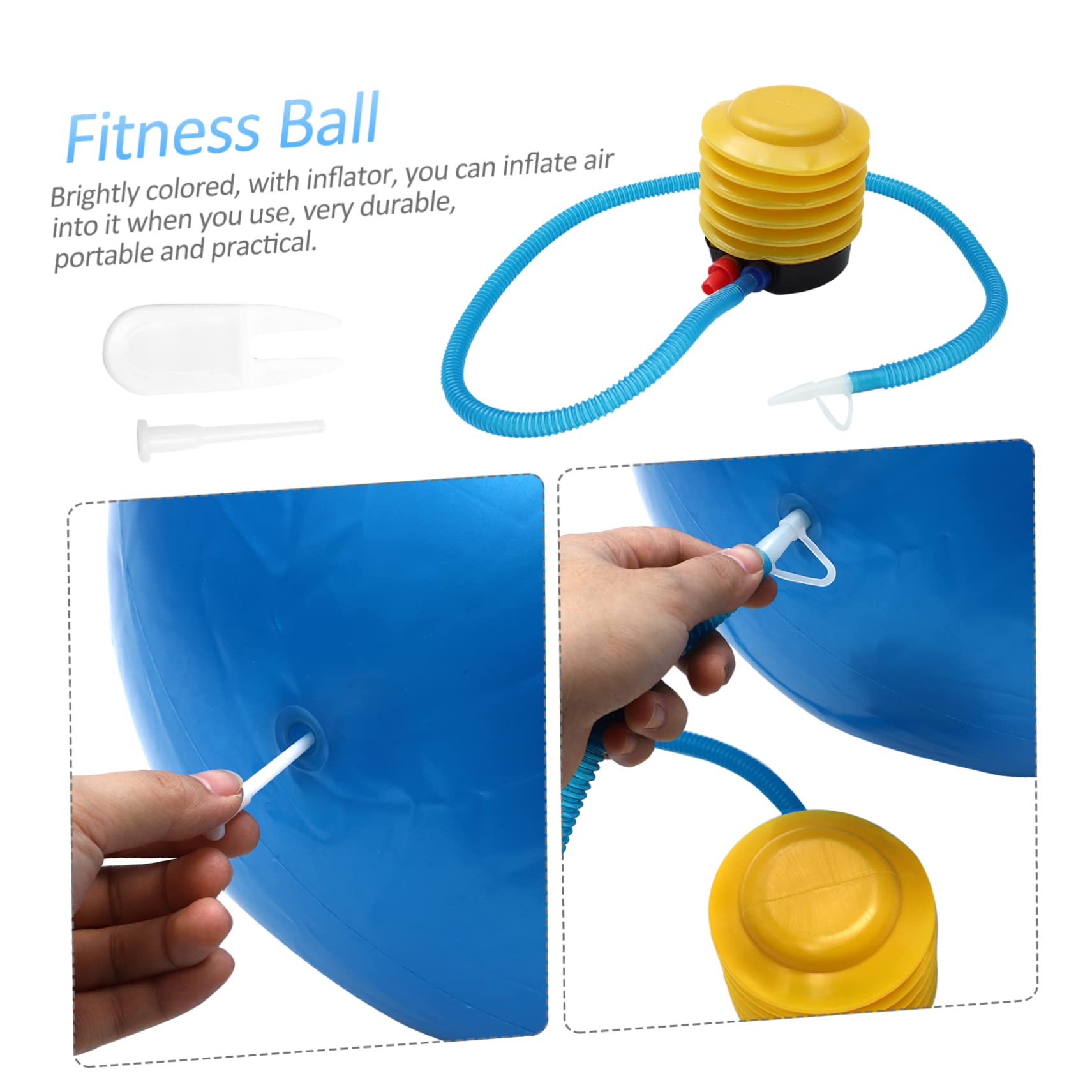 Abaodam Bola de Yoga Forma de Bola de Ejercicio Inflable Antiexplosión para Estiramientos y Tonificación Casa Gimnasio