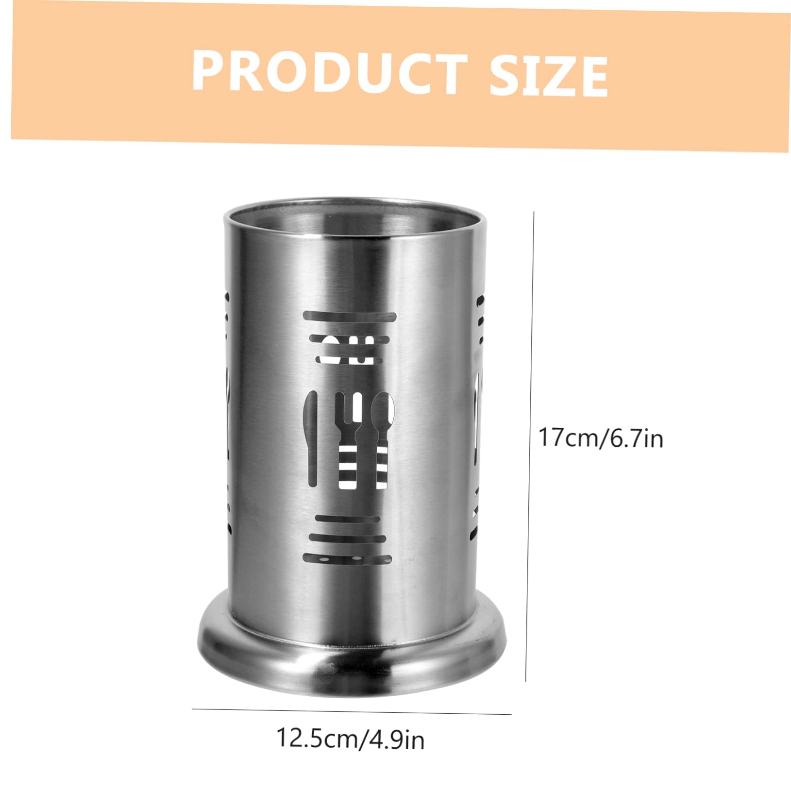 OFFSCH Stainless Steel Chopstick Barrel Kitchen Utensil Holder Silverware Organizer Tray