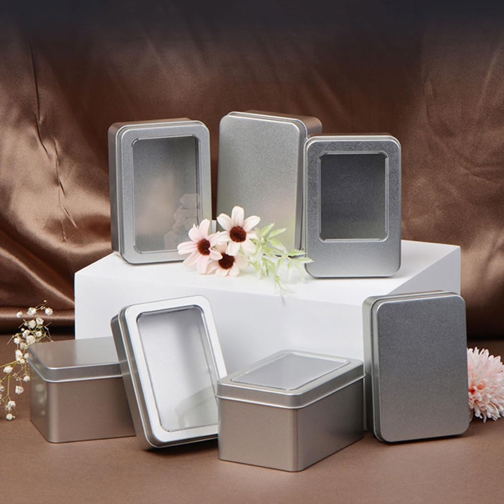Playing Card Box Trading Card Case Card Storage Can Card Organizers Card Case Empty Metal Storage Box For Gaming Cards Playing Card Box Holder Case Cards Container Box Jewelry Storage Case Organizers